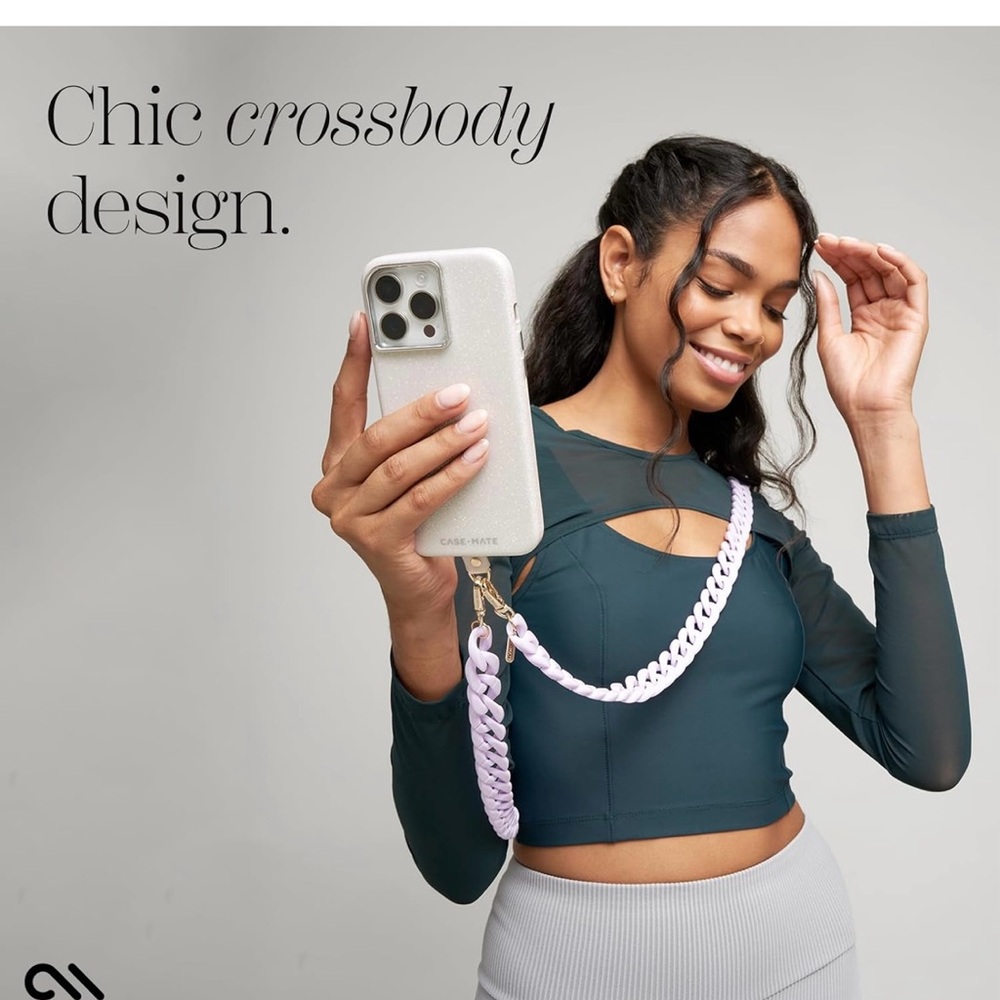 Casemate Crossbody Phone Case with Purple Chain